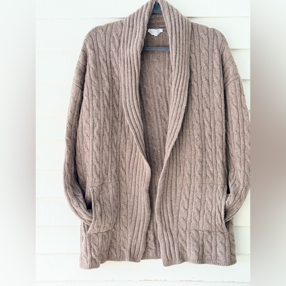 MaxMara Wool Cashmere Beige Cardigan Sweater XL